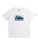 The Quiksilver Mens Gradient Mountains T-Shirt in White