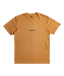 The Quiksilver Mens Simple Lettering T-Shirt in Bone Brown