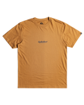 The Quiksilver Mens Simple Lettering T-Shirt in Bone Brown