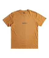 The Quiksilver Mens Simple Lettering T-Shirt in Bone Brown