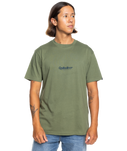 The Quiksilver Mens Simple Lettering T-Shirt in Four Leaf Clover