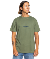 The Quiksilver Mens Simple Lettering T-Shirt in Four Leaf Clover