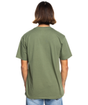 The Quiksilver Mens Simple Lettering T-Shirt in Four Leaf Clover