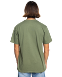 The Quiksilver Mens Simple Lettering T-Shirt in Four Leaf Clover