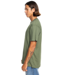 The Quiksilver Mens Simple Lettering T-Shirt in Four Leaf Clover