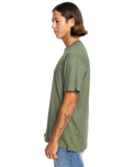 The Quiksilver Mens Simple Lettering T-Shirt in Four Leaf Clover