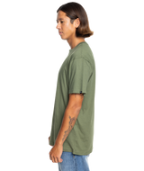 The Quiksilver Mens Simple Lettering T-Shirt in Four Leaf Clover