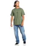 The Quiksilver Mens Simple Lettering T-Shirt in Four Leaf Clover