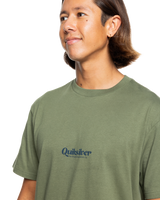 The Quiksilver Mens Simple Lettering T-Shirt in Four Leaf Clover