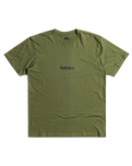 The Quiksilver Mens Simple Lettering T-Shirt in Four Leaf Clover