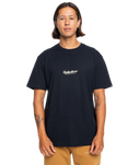 The Quiksilver Mens Simple Lettering T-Shirt in Black