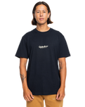 The Quiksilver Mens Simple Lettering T-Shirt in Black