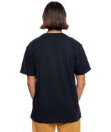 The Quiksilver Mens Simple Lettering T-Shirt in Black