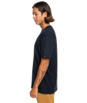 The Quiksilver Mens Simple Lettering T-Shirt in Black