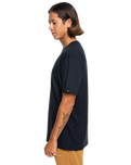 The Quiksilver Mens Simple Lettering T-Shirt in Black