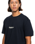 The Quiksilver Mens Simple Lettering T-Shirt in Black