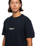 The Quiksilver Mens Simple Lettering T-Shirt in Black