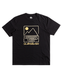 The Quiksilver Mens Outline Mountains T-Shirt in Black