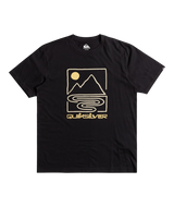 The Quiksilver Mens Outline Mountains T-Shirt in Black