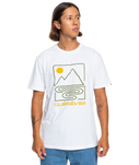 The Quiksilver Mens Outline Mountains T-Shirt in White