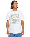 The Quiksilver Mens Outline Mountains T-Shirt in White