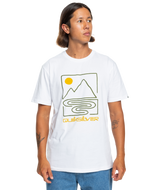 The Quiksilver Mens Outline Mountains T-Shirt in White