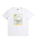 The Quiksilver Mens Outline Mountains T-Shirt in White