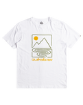 The Quiksilver Mens Outline Mountains T-Shirt in White