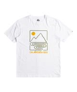 The Quiksilver Mens Outline Mountains T-Shirt in White