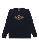 The Quiksilver Mens Diamond Logo Long Sleeve T-Shirt in Navy Blazer