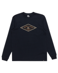 The Quiksilver Mens Diamond Logo Long Sleeve T-Shirt in Navy Blazer