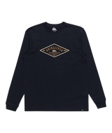 The Quiksilver Mens Diamond Logo Long Sleeve T-Shirt in Navy Blazer