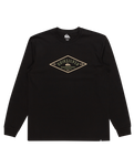 The Quiksilver Mens Diamond Logo Long Sleeve T-Shirt in Black