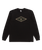 The Quiksilver Mens Diamond Logo Long Sleeve T-Shirt in Black