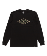 The Quiksilver Mens Diamond Logo Long Sleeve T-Shirt in Black