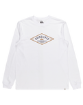 The Quiksilver Mens Diamond Logo Long Sleeve T-Shirt in White