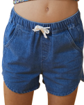 The Roxy Girls Girls Genial Moment Shorts in Medium Blue