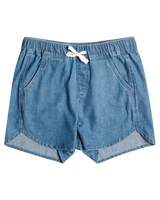 The Roxy Girls Girls Genial Moment Shorts in Medium Blue