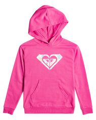 The Roxy Girls Girls Happiness Forever Hoodie in Pink Guava