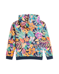 The Roxy Girls Girls Heart Beats Zip Hoodie in Mood Indigo True Paradise