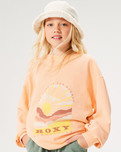 The Roxy Girls Girls Lineup Hoodie in Peach Parfait