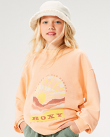 The Roxy Girls Girls Lineup Hoodie in Peach Parfait