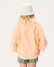 The Roxy Girls Girls Lineup Hoodie in Peach Parfait