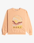 The Roxy Girls Girls Lineup Hoodie in Peach Parfait