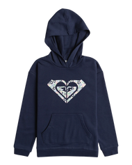 The Roxy Girls Girls Surf Feeling Hoodie in Naval Academy