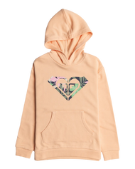 The Roxy Girls Girls Surf Feeling Hoodie in Peach Parfait