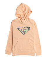 The Roxy Girls Girls Surf Feeling Hoodie in Peach Parfait