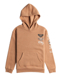 The Roxy Girls Girls Surf Feeling Hoodie in Camel