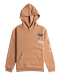 The Roxy Girls Girls Surf Feeling Hoodie in Camel