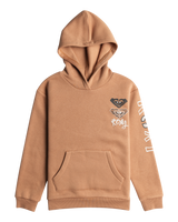 The Roxy Girls Girls Surf Feeling Hoodie in Camel